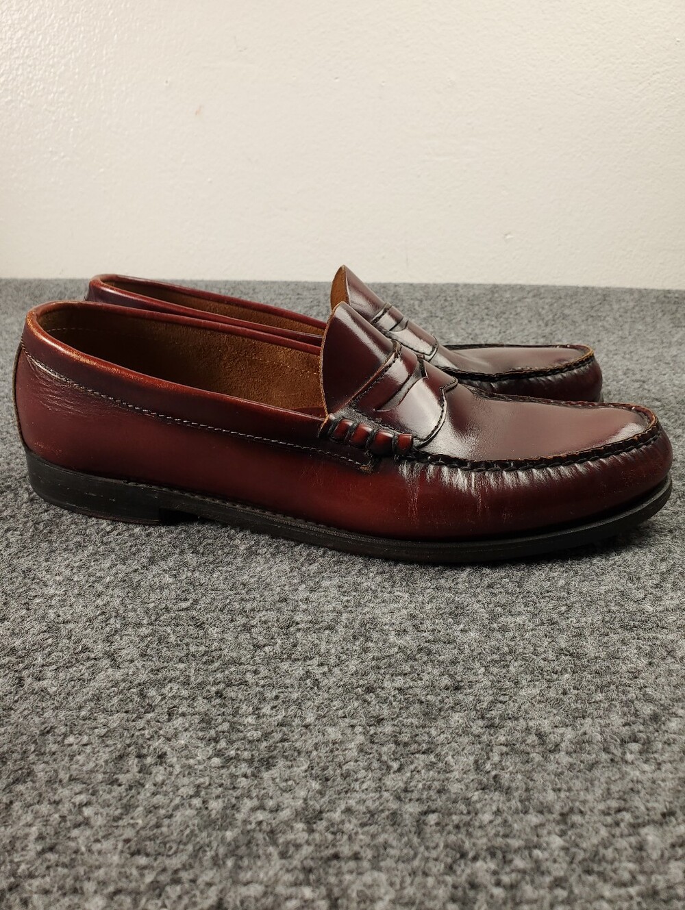 GH Bass Weejuns Penny Loafers Mens 11.5 Oxblood Burgundy Slip On Preppy Leather